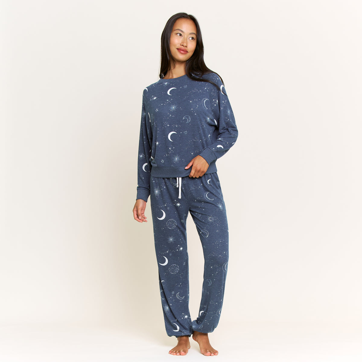 Star Seeker Long Set in Nightshade Lunar Skies - Sleepwear & Loungewear -
