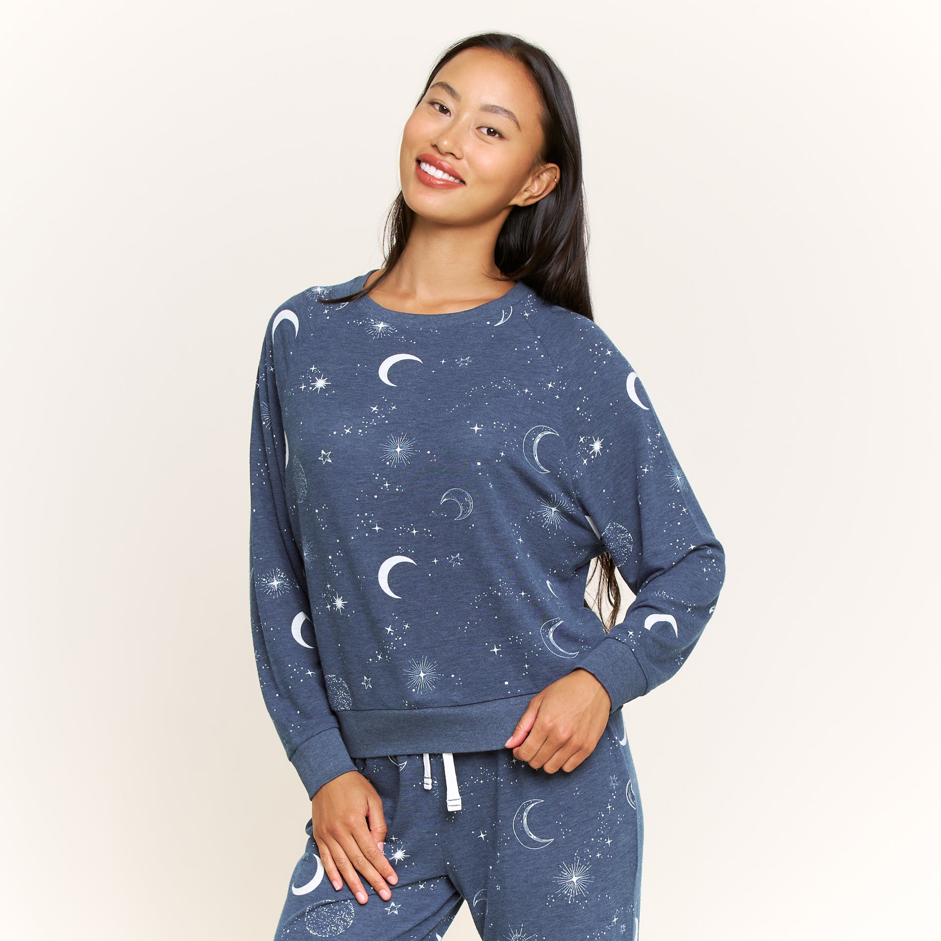 Star Seeker Long Set in Nightshade Lunar Skies - Sleepwear & Loungewear -