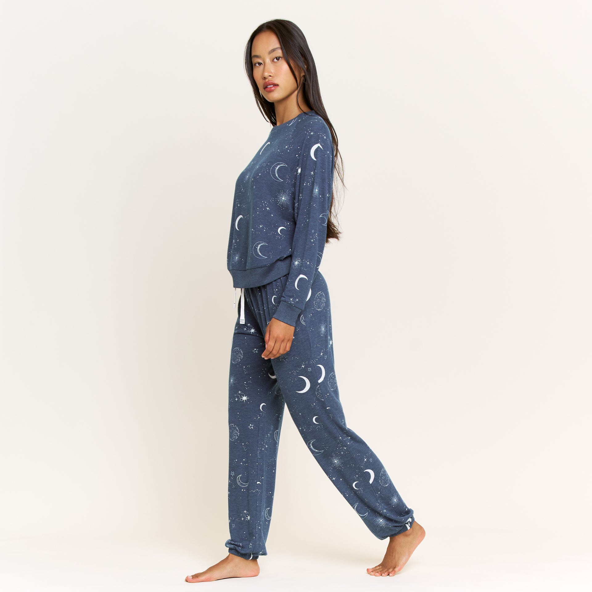 Star Seeker Long Set in Nightshade Lunar Skies - Sleepwear & Loungewear -