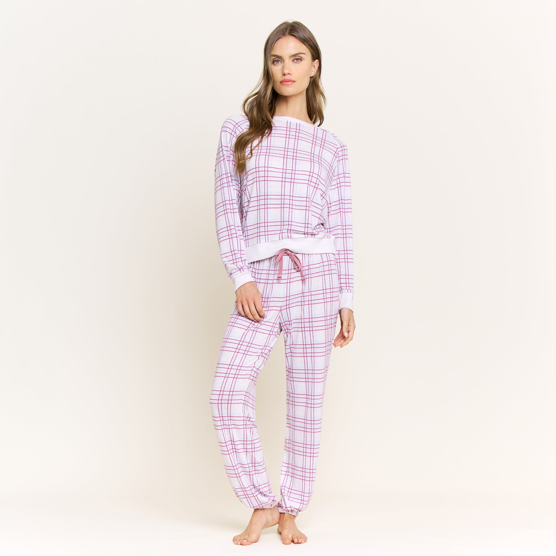 Star Seeker Long Set in Shadow Plaid - Sleepwear & Loungewear -