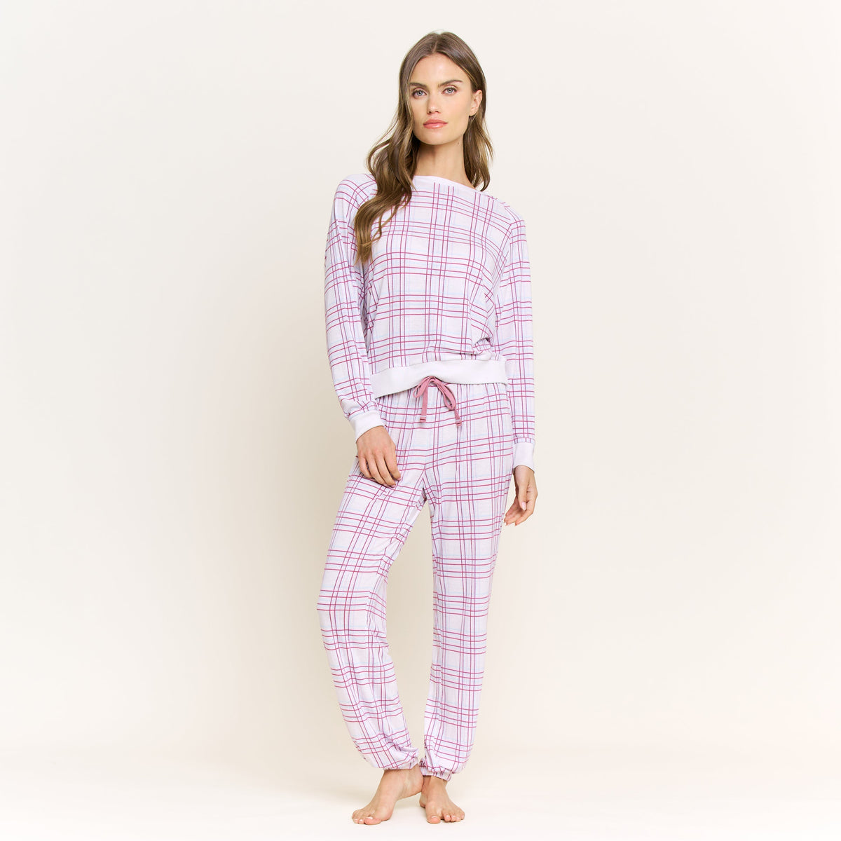Star Seeker Long Set in Shadow Plaid - Sleepwear & Loungewear -