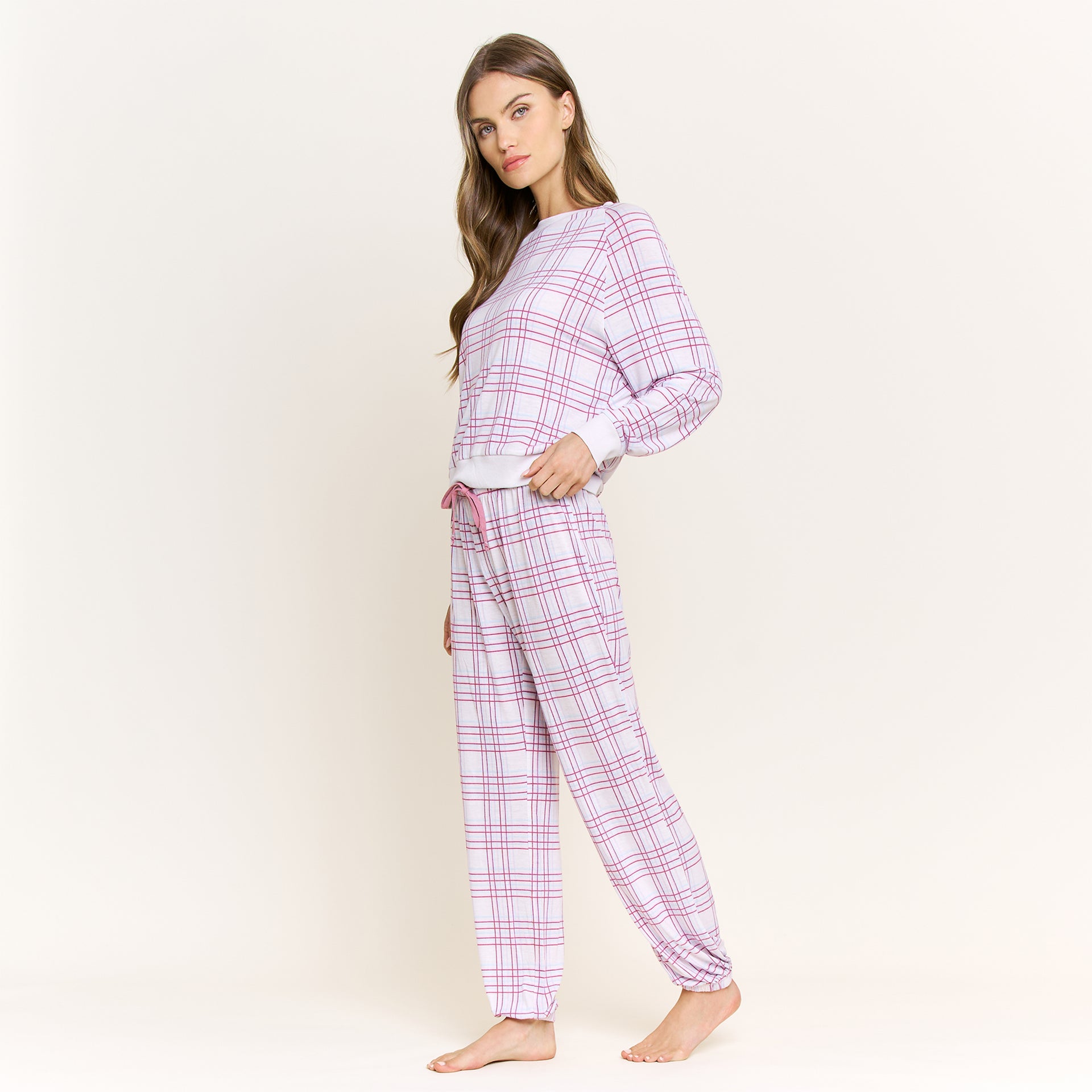 Star Seeker Long Set in Shadow Plaid - Sleepwear & Loungewear -