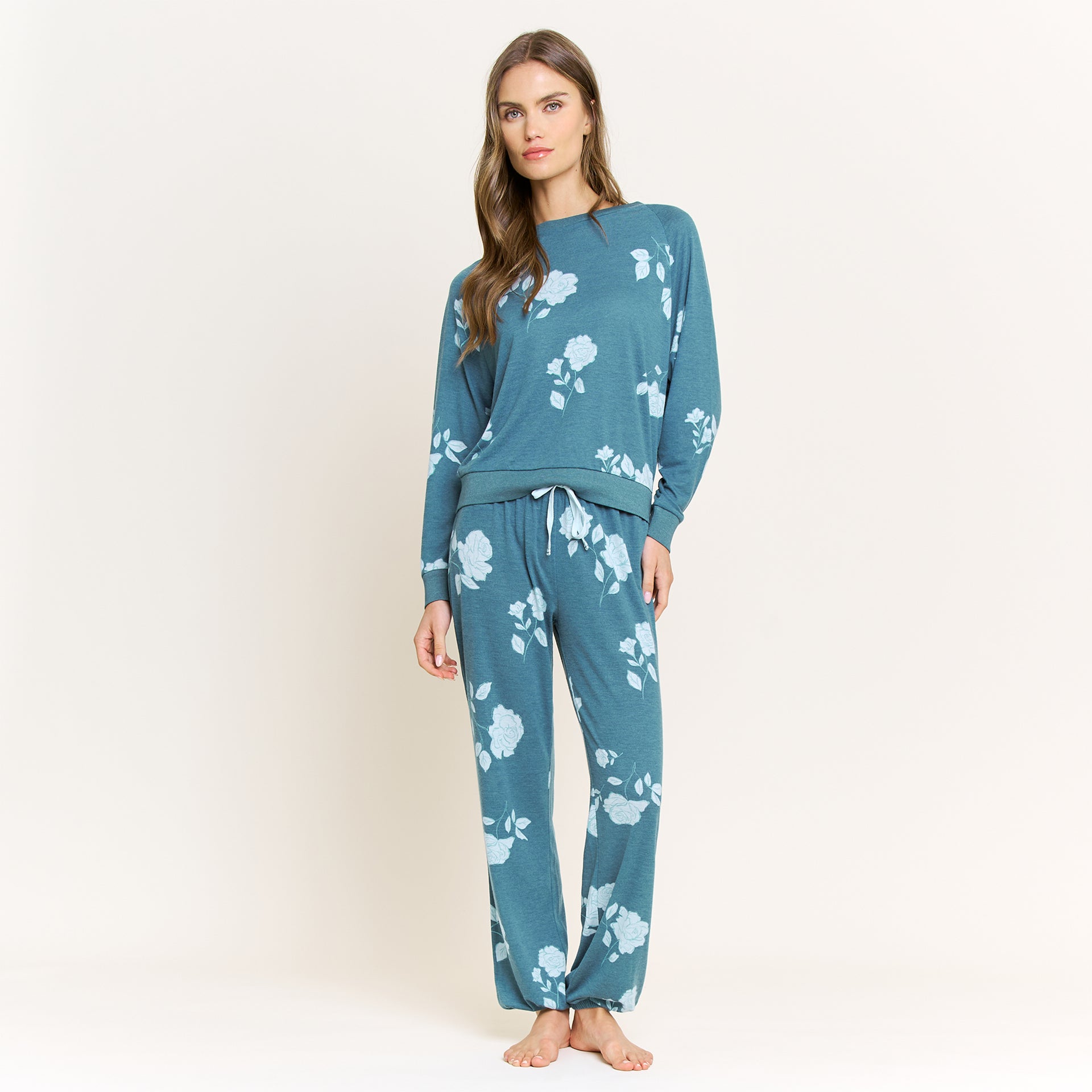 Star Seeker Long Set in Twilight Teal Rose - Sleepwear & Loungewear -