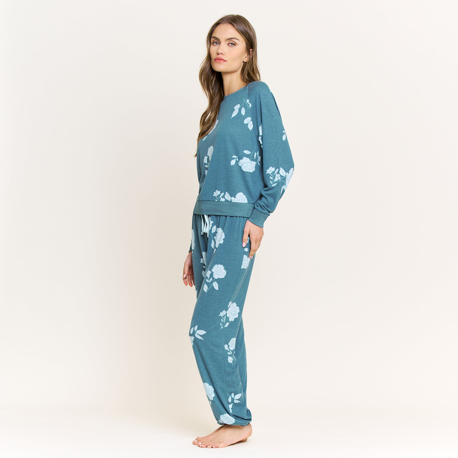 Star Seeker Long Set in Twilight Teal Rose - Sleepwear & Loungewear -
