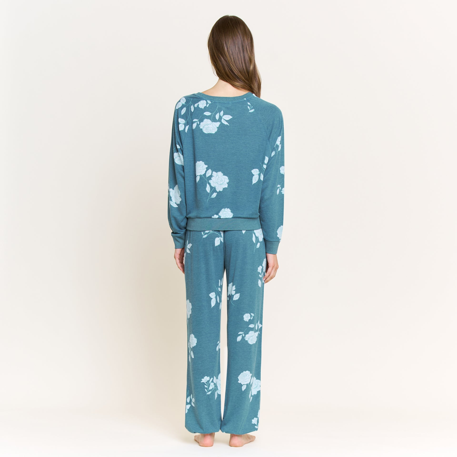 Star Seeker Long Set in Twilight Teal Rose - Sleepwear & Loungewear -