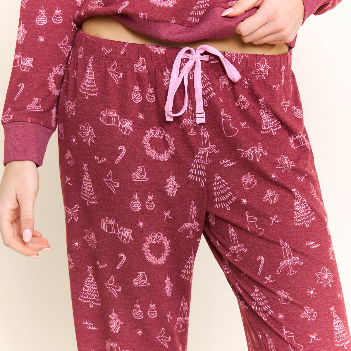 Star Seeker Long Set in Winterberry Sketch - Sleepwear & Loungewear -