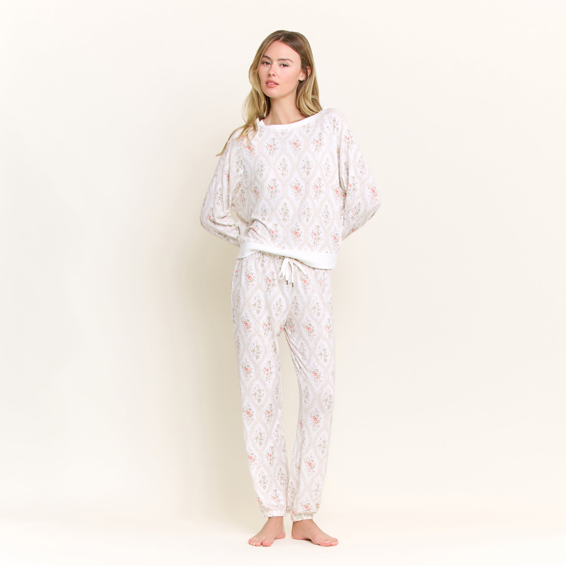 Star Seeker Long Set in Ornate Rose - Sleepwear & Loungewear - XL