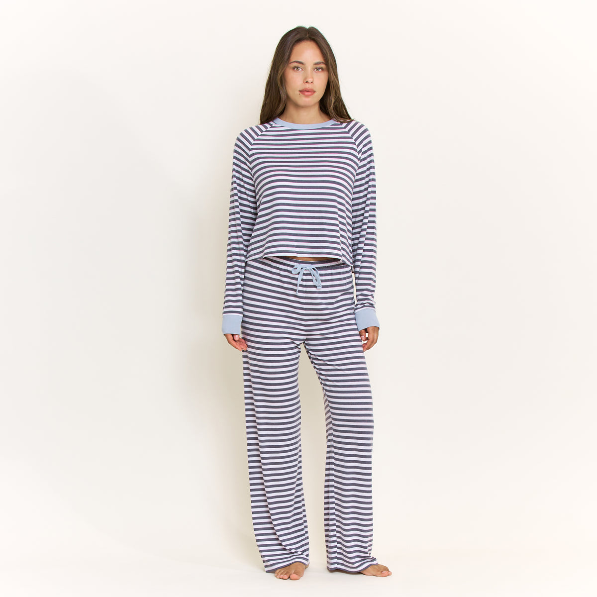 Star Seeker Long Open Set in Lilac Mist Stripe - -