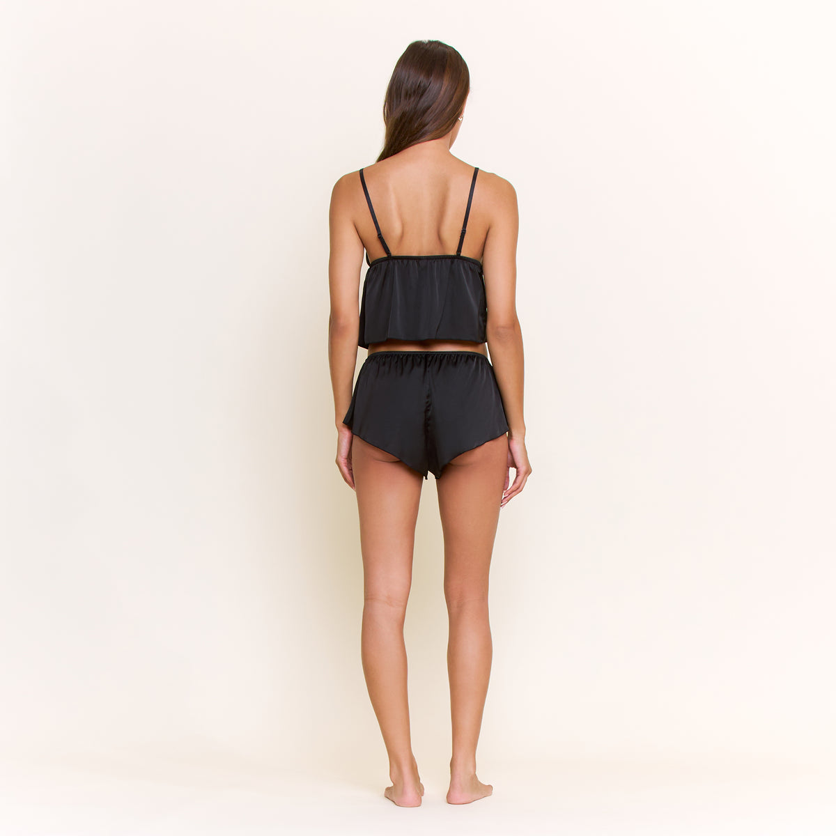 Megan Cami Shortie Set in Black - -