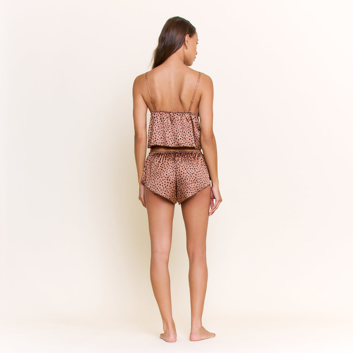 Megan Cami Shortie Set in Caramel Cheetah - -