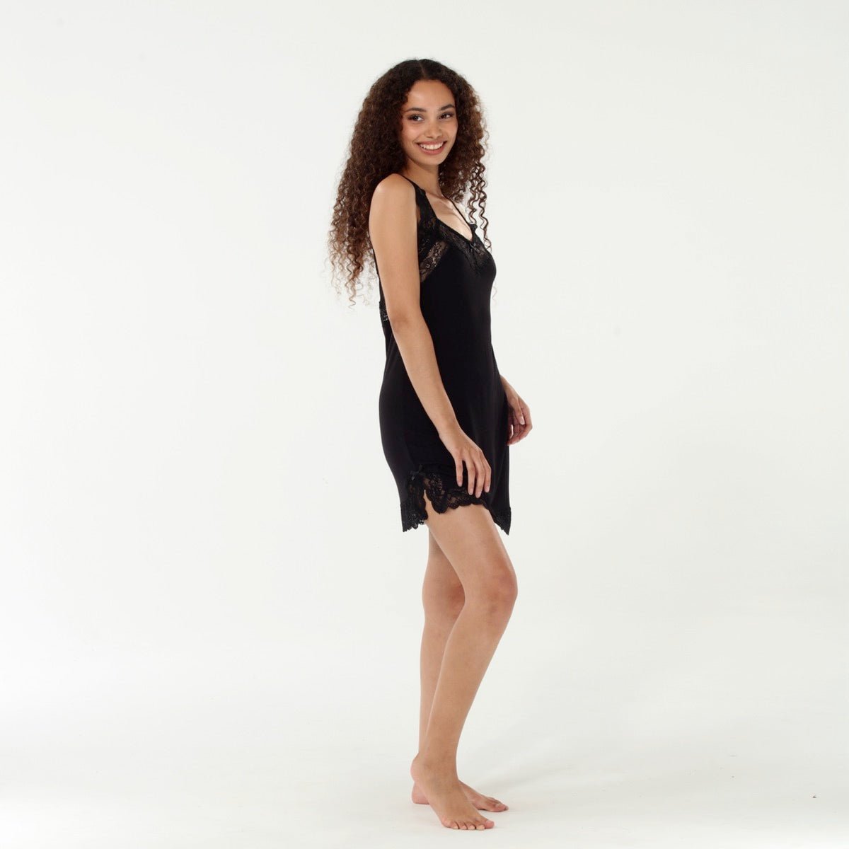 Ahna Chemise In Black - Sleepwear & Loungewear -