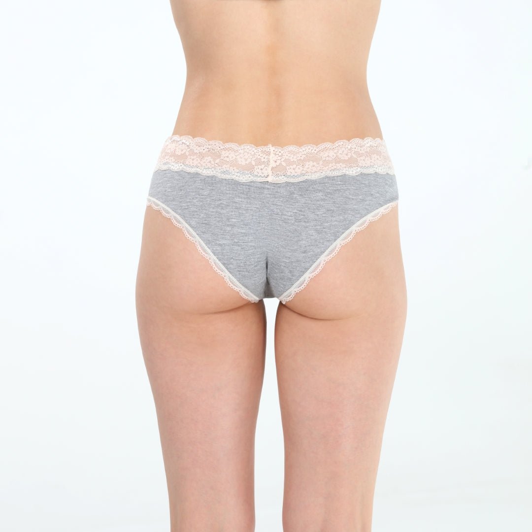 Ahna Hipster 3-Pack in Black Silver/Heather Grey/Black Silver - Panty -