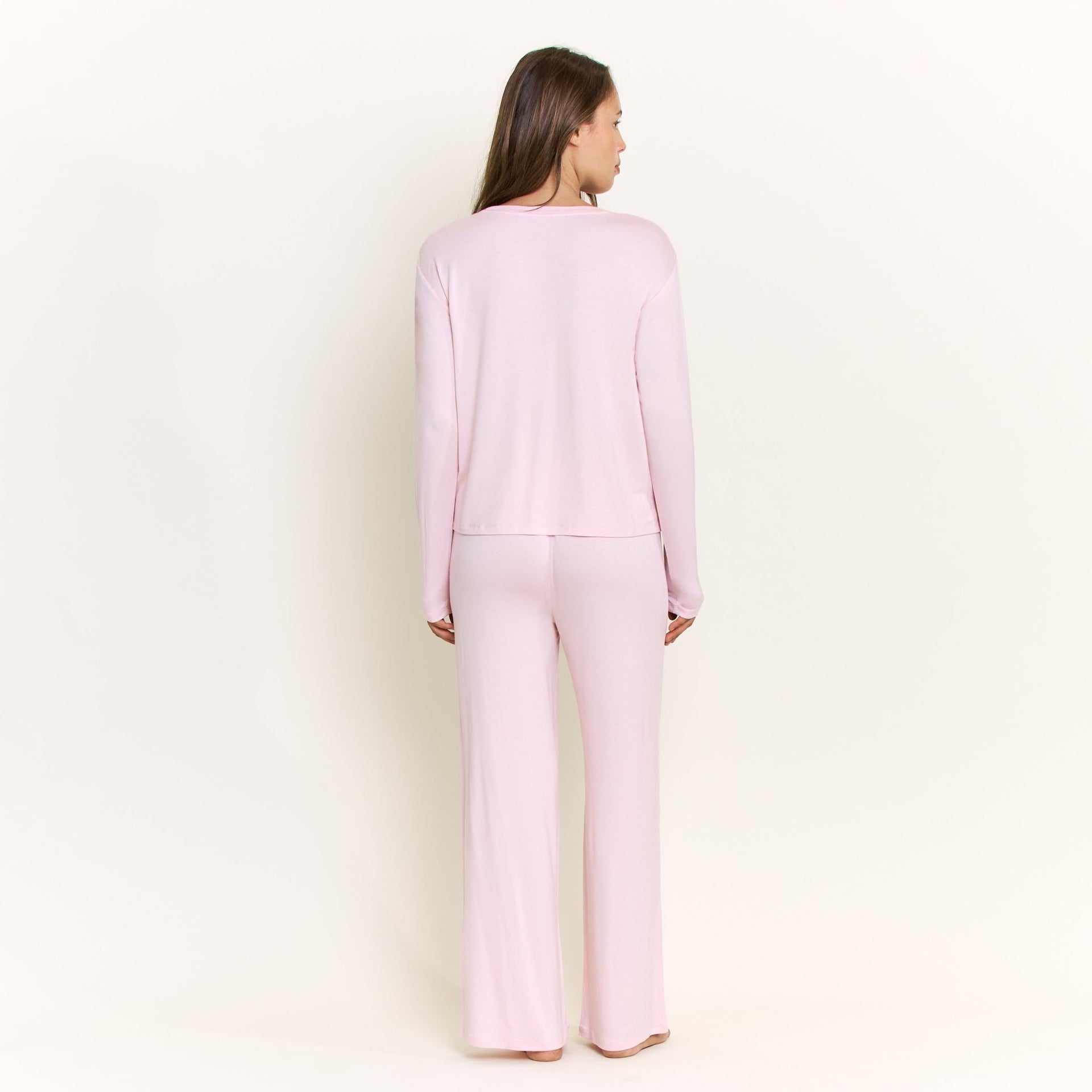 All American Long Sleeve Pant Set in Soft Pink - Honeydew - XS