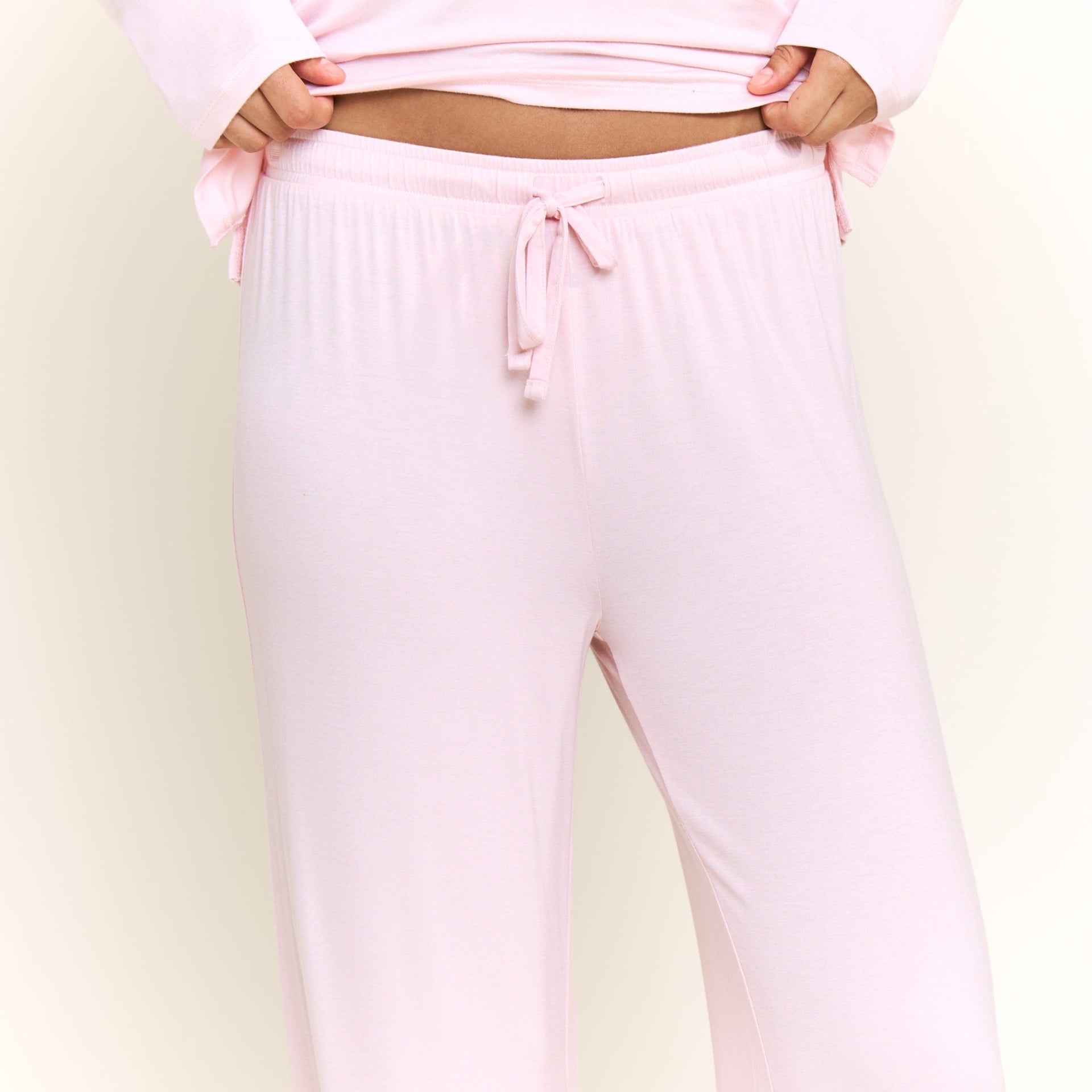 All American Long Sleeve Pant Set in Soft Pink - Honeydew - XS