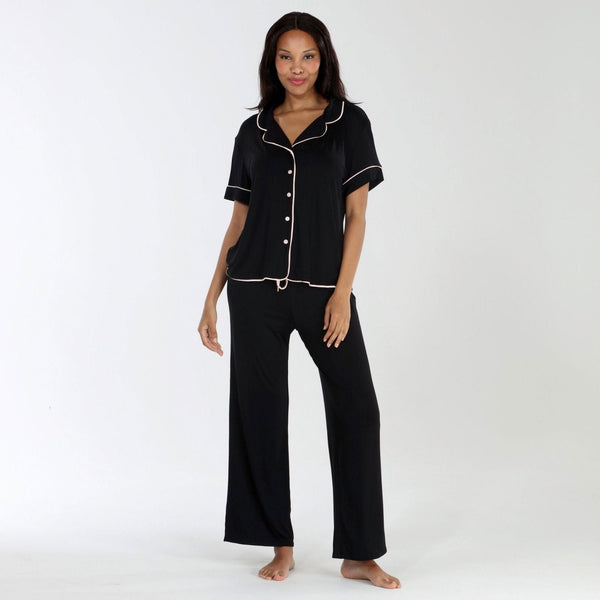 All American PJ Set in Black from Honeydew Intimates