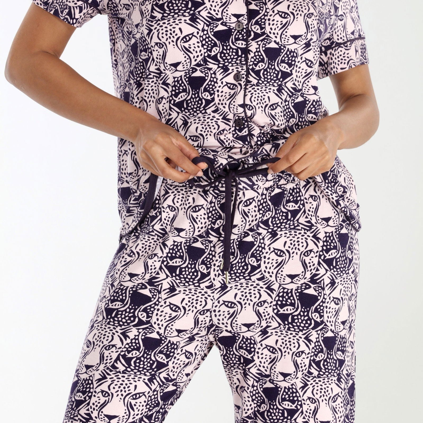 All American PJ Set In Elixir Cheetahs - Sleepwear & Loungewear -