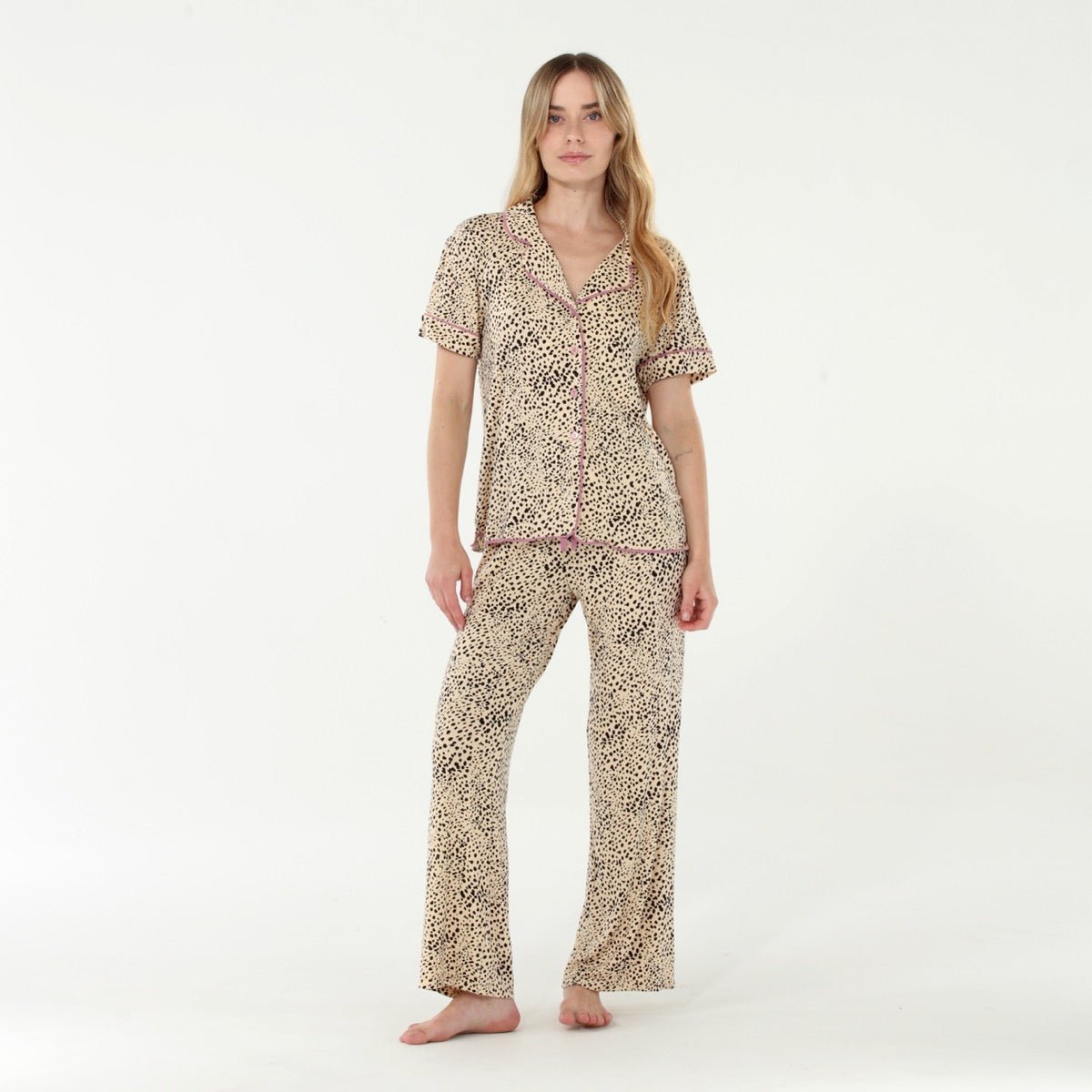 All American PJ Set In Natural Animal - Sleepwear & Loungewear - X-Large