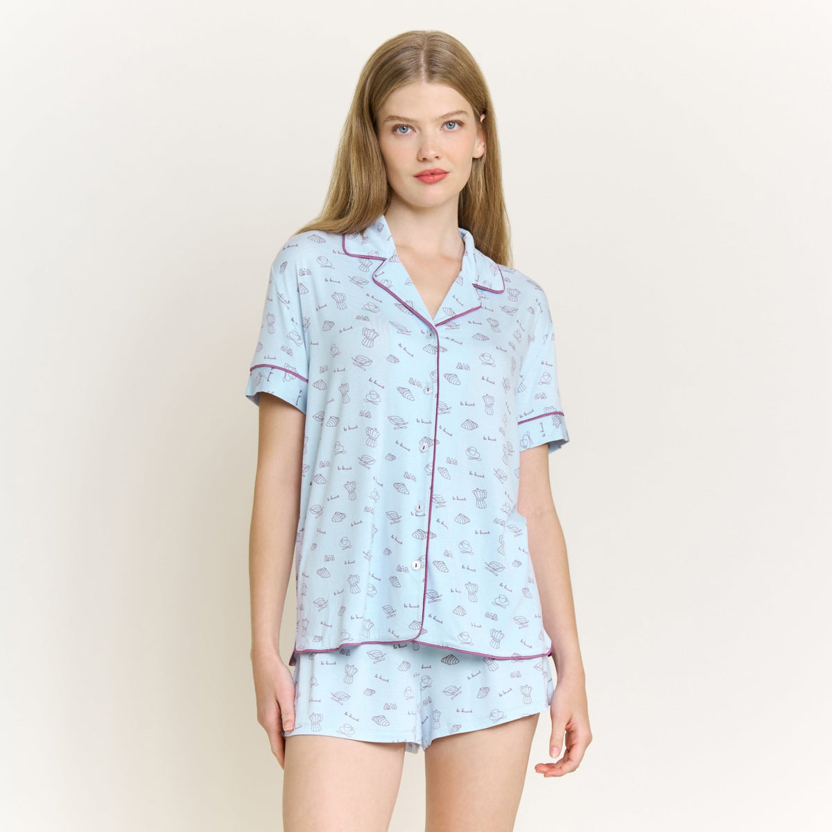 All American Shortie PJ Set in Dreamy Brunch - Shortie Set -