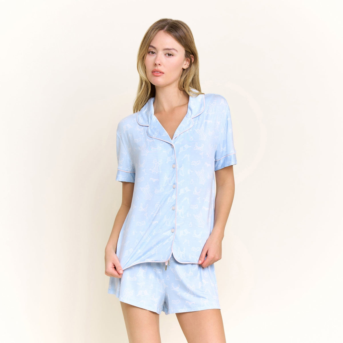 All American Shortie PJ Set in Honeymoon Lingerie - Shortie Set -