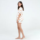 All American Shortie PJ Set In Ivory Waffles - Shortie Set -