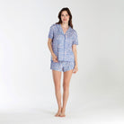 All American Shortie PJ Set In Stormy Moons - Shortie Set -