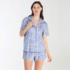 All American Shortie PJ Set In Stormy Moons - Shortie Set - X-Large