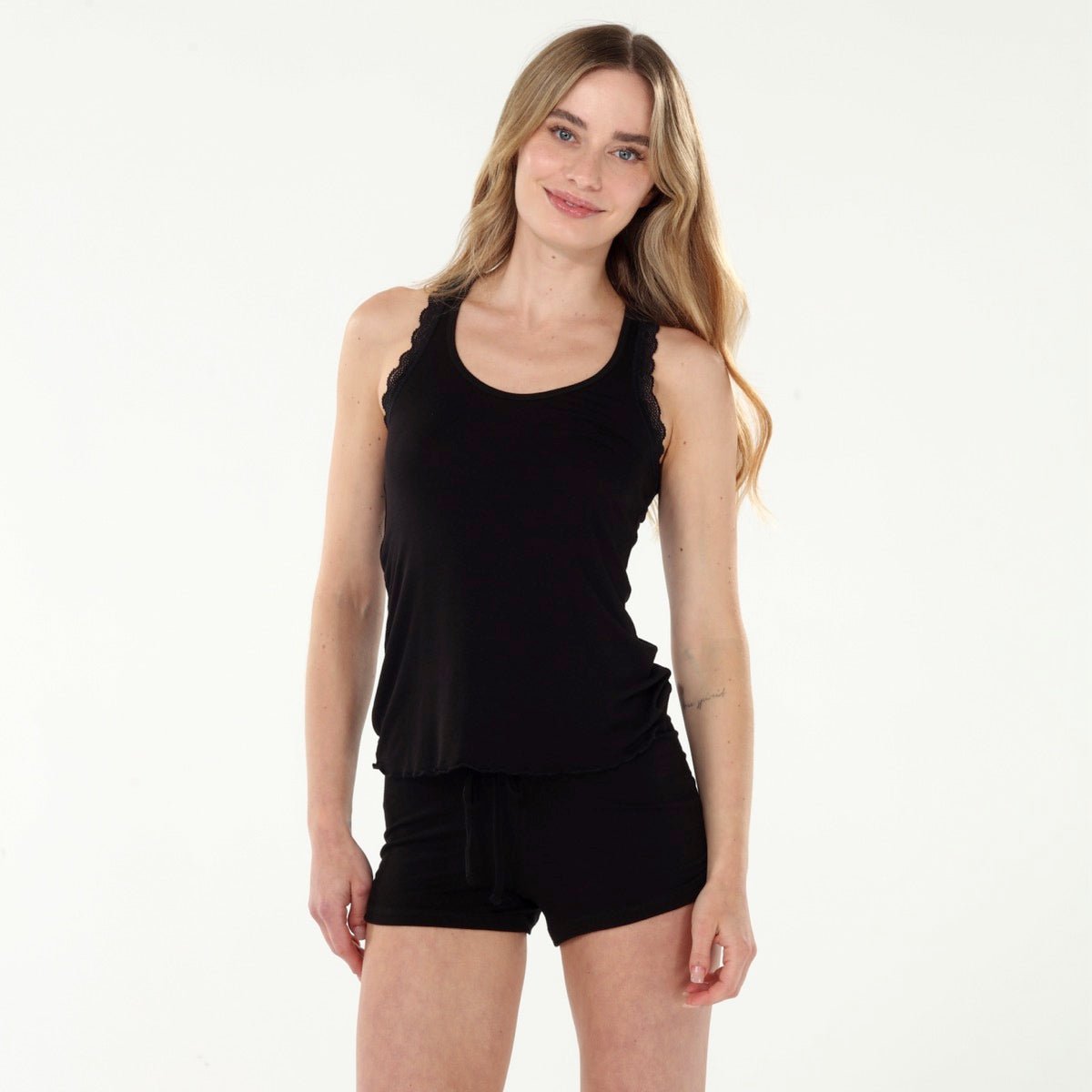 All American Shortie Set In Black - Sleepwear & Loungewear -