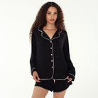 All American Shortie Set In Black - Sleepwear & Loungewear - X-Large