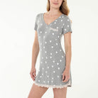 All American Sleepshirt In Heather Grey Hearts - Sleepwear & Loungewear -