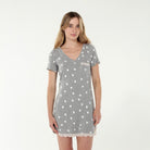 All American Sleepshirt In Heather Grey Hearts - Sleepwear & Loungewear -