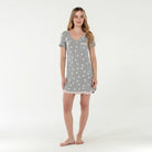 All American Sleepshirt In Heather Grey Hearts - Sleepwear & Loungewear -