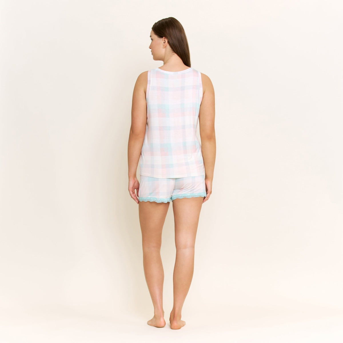 All American Tank Shortie Set in Bridal Check - Tank+Short -