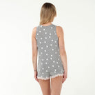 All American Tank Shortie Set In Heather Grey Hearts - Tank+Short -