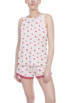 All American Tank Shortie Set In Petal Pink Lips - Tank+Short - X-Large