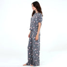 All American Tee Pant Set In Ash Mugs - Sleepshirt+Pants -