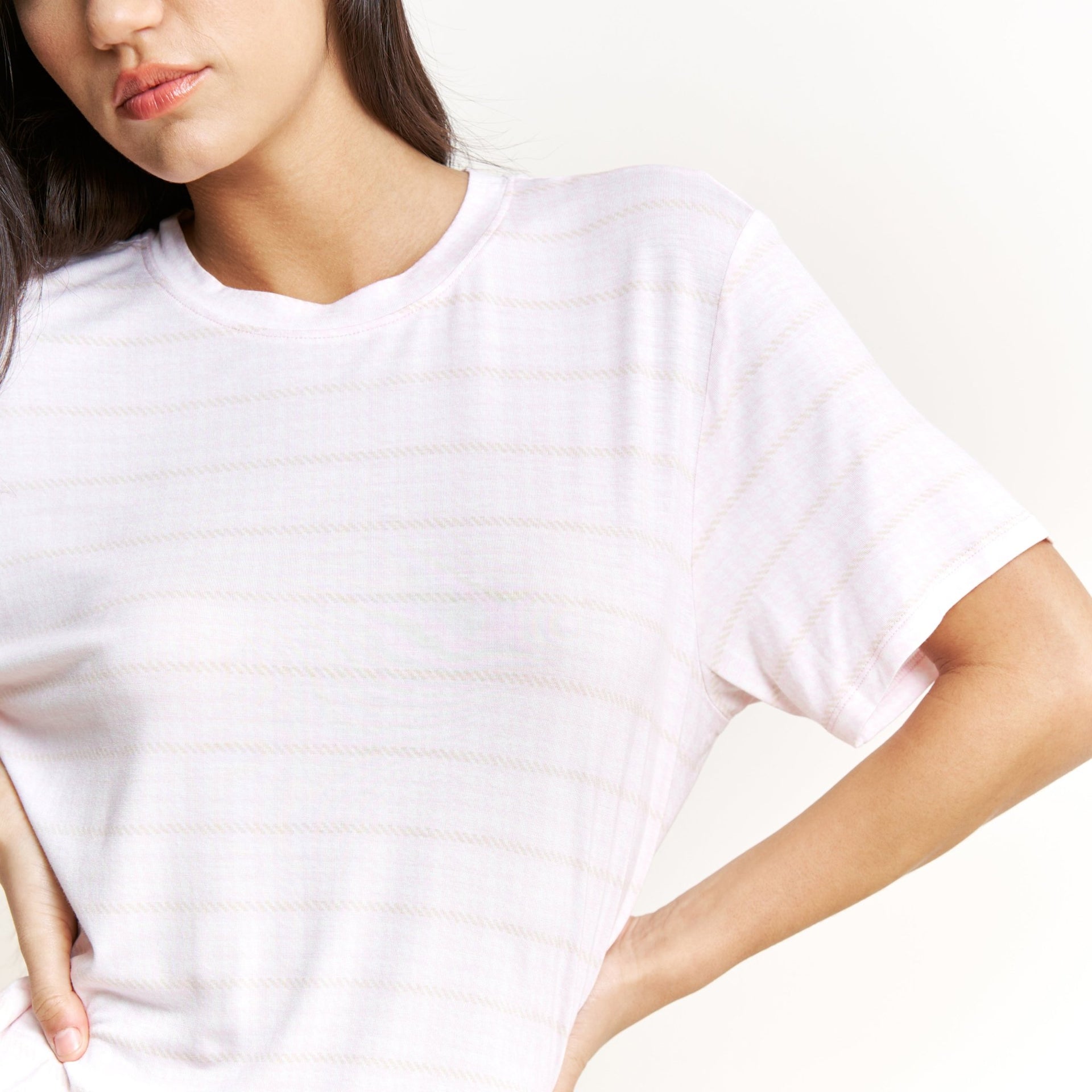 All American Tee Pant Set in Ballet Pink Houndstooth - Sleepwear & Loungewear -