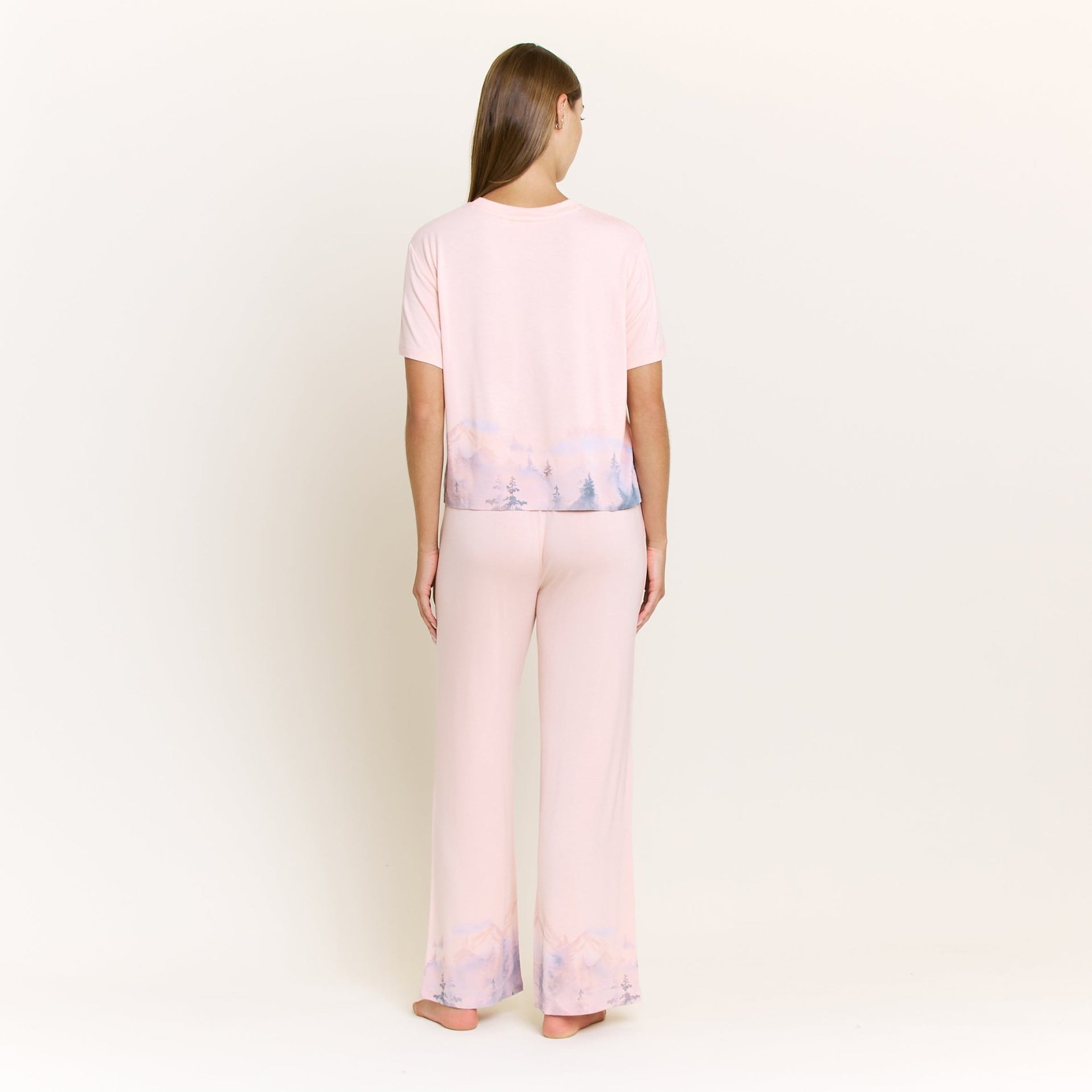 All American Tee Pant Set in Champagne Mountains - Sleepwear & Loungewear -