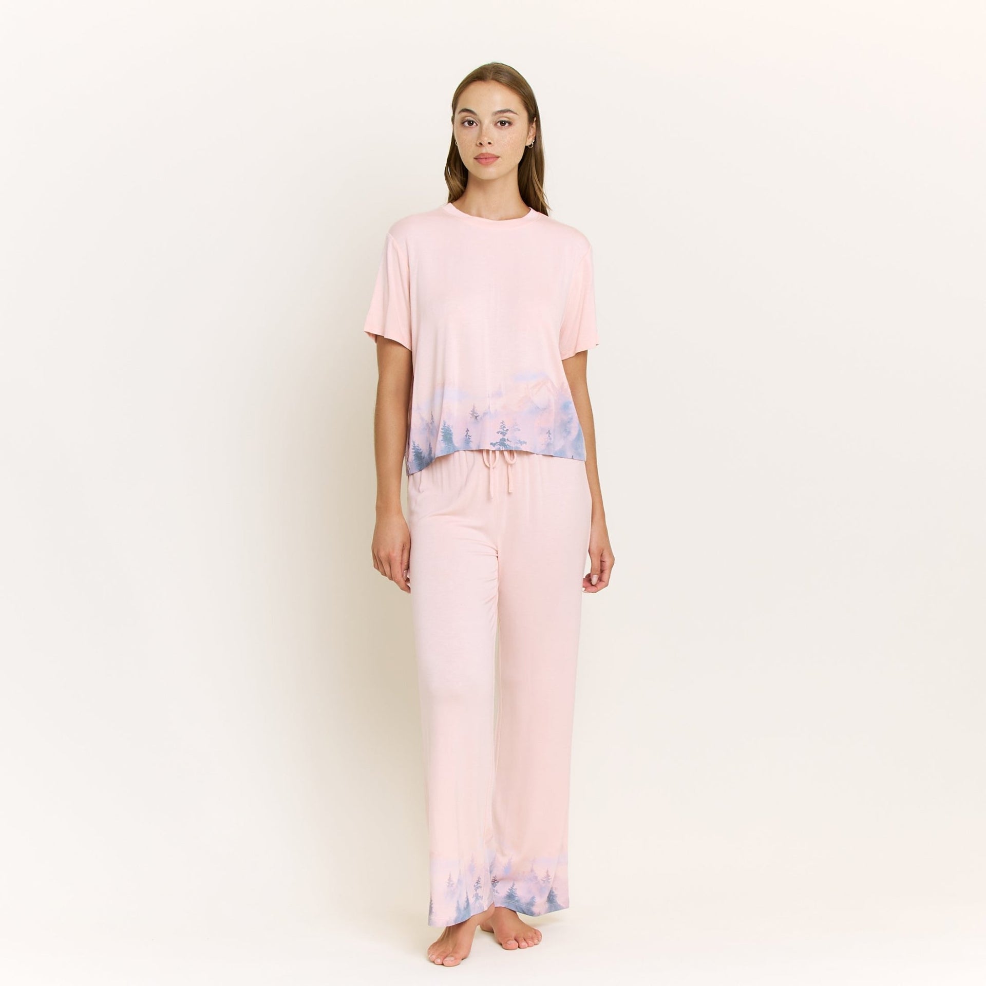 All American Tee Pant Set in Champagne Mountains - Sleepwear & Loungewear - XL