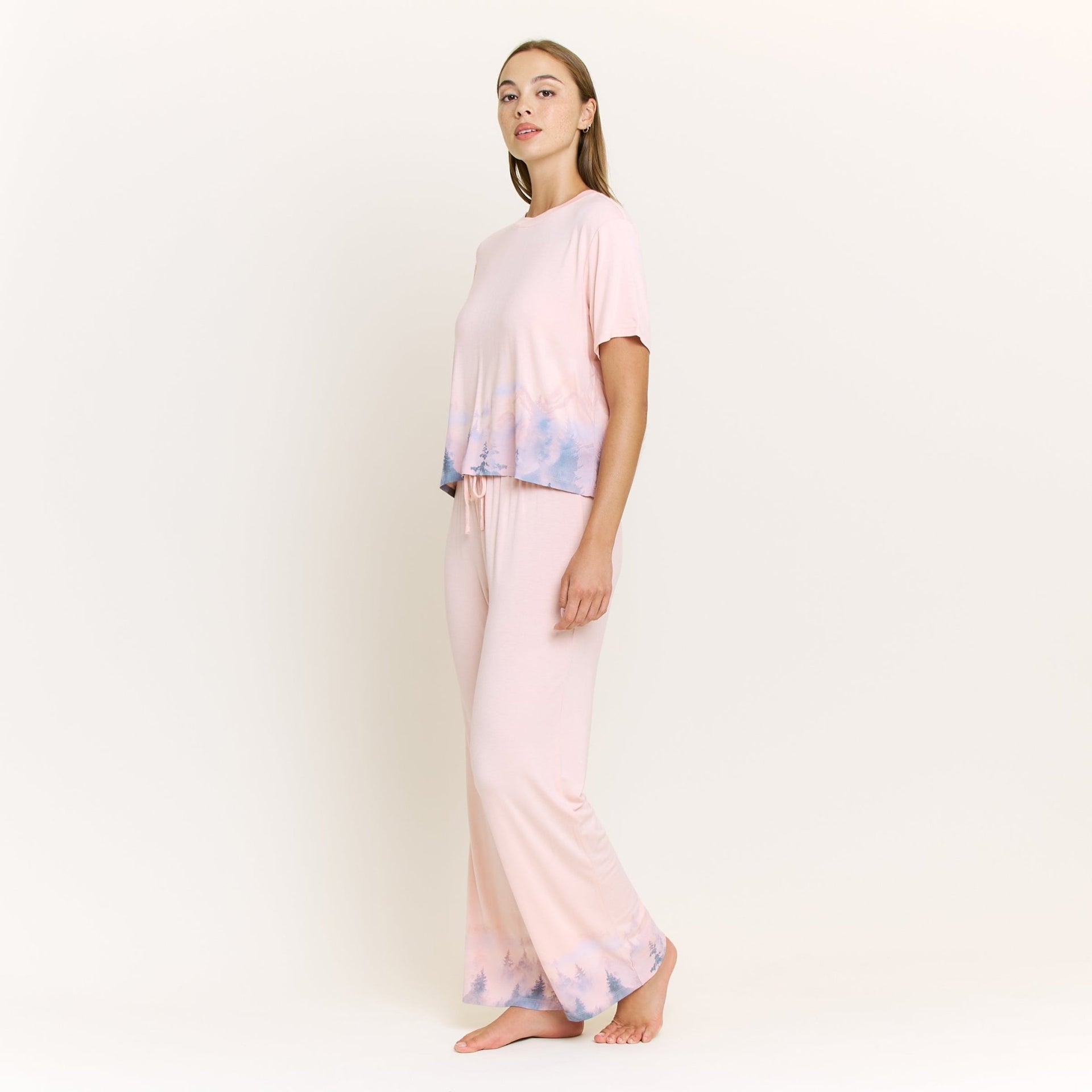 All American Tee Pant Set in Champagne Mountains - Sleepwear & Loungewear -