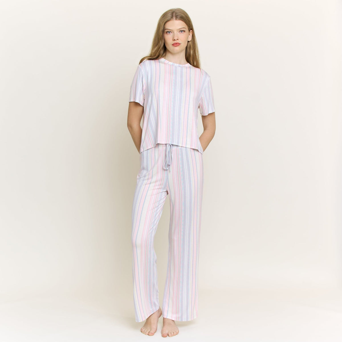 All American Tee Pant Set in Dew Multi Stripe - Sleepwear & Loungewear - XL