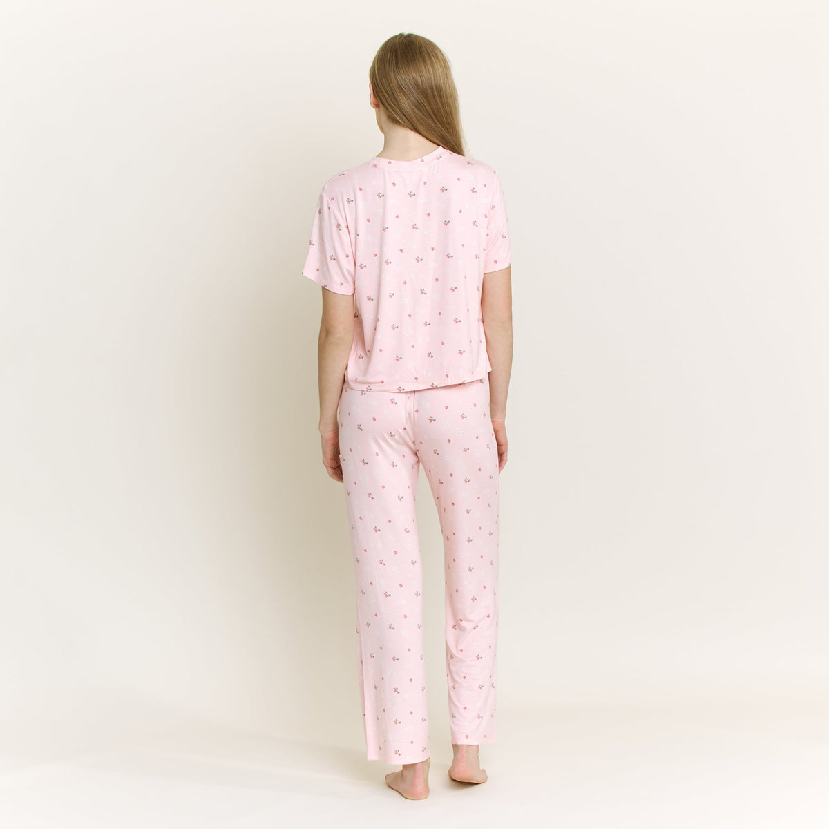 All American Tee Pant Set in Flora Strawberries - Sleepwear & Loungewear -
