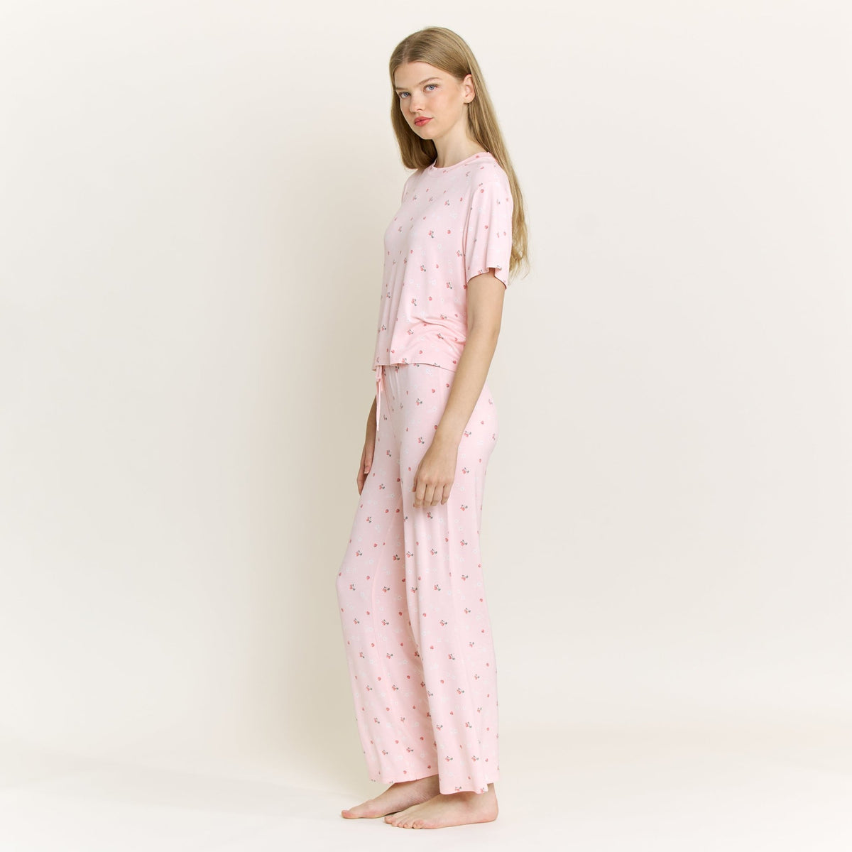 All American Tee Pant Set in Flora Strawberries - Sleepwear & Loungewear -