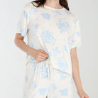 All American Tee Pant Set In Honeymoon Floral - Sleepshirt+Pants -