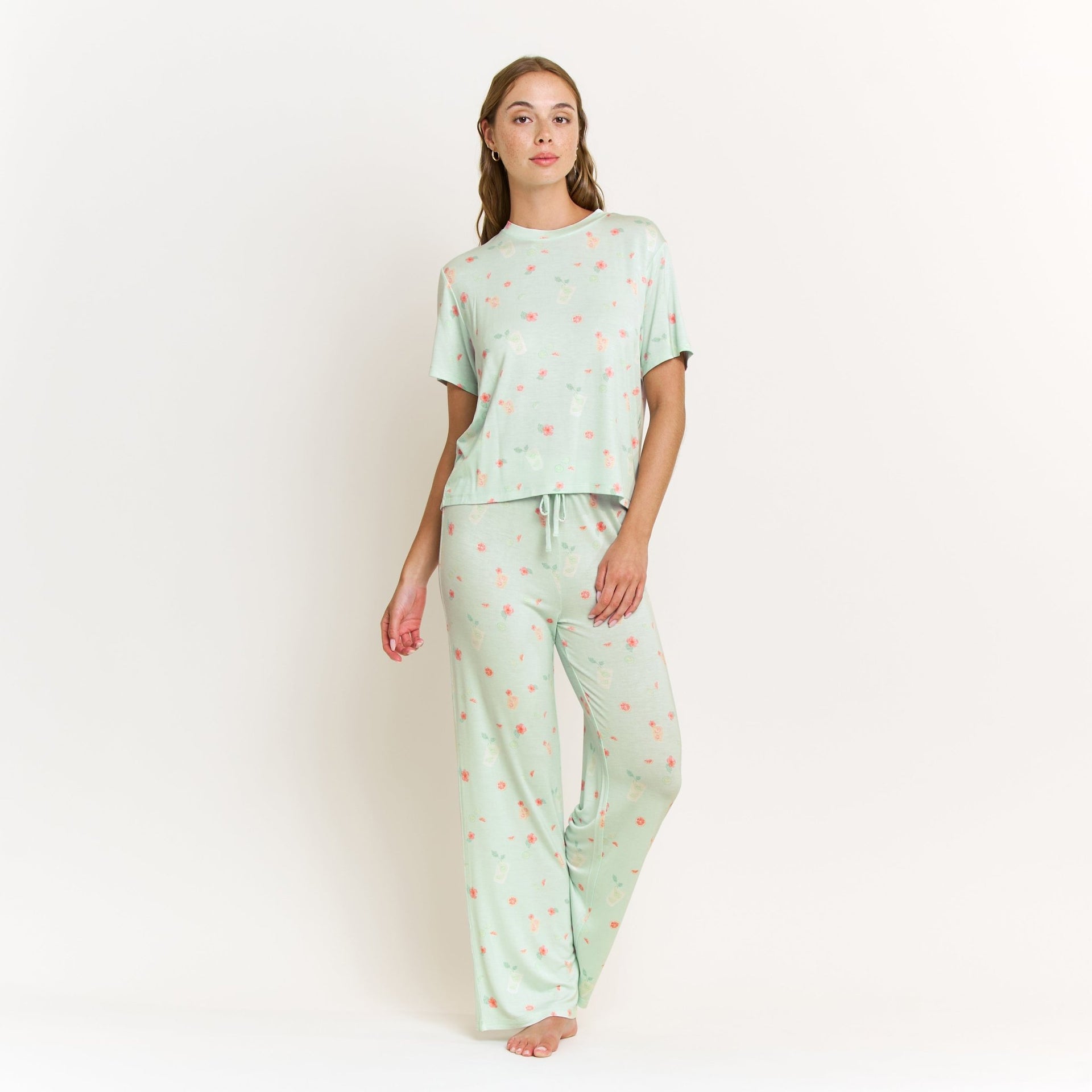 All American Tee Pant Set in Mint Mojito Bliss - Sleepwear & Loungewear -