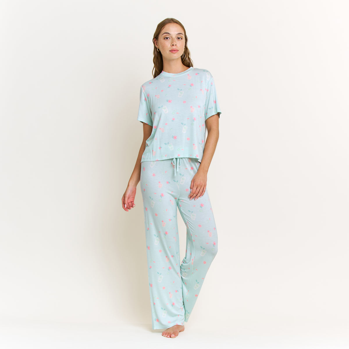 All American Tee Pant Set in Mint Mojito Bliss - Sleepwear & Loungewear -