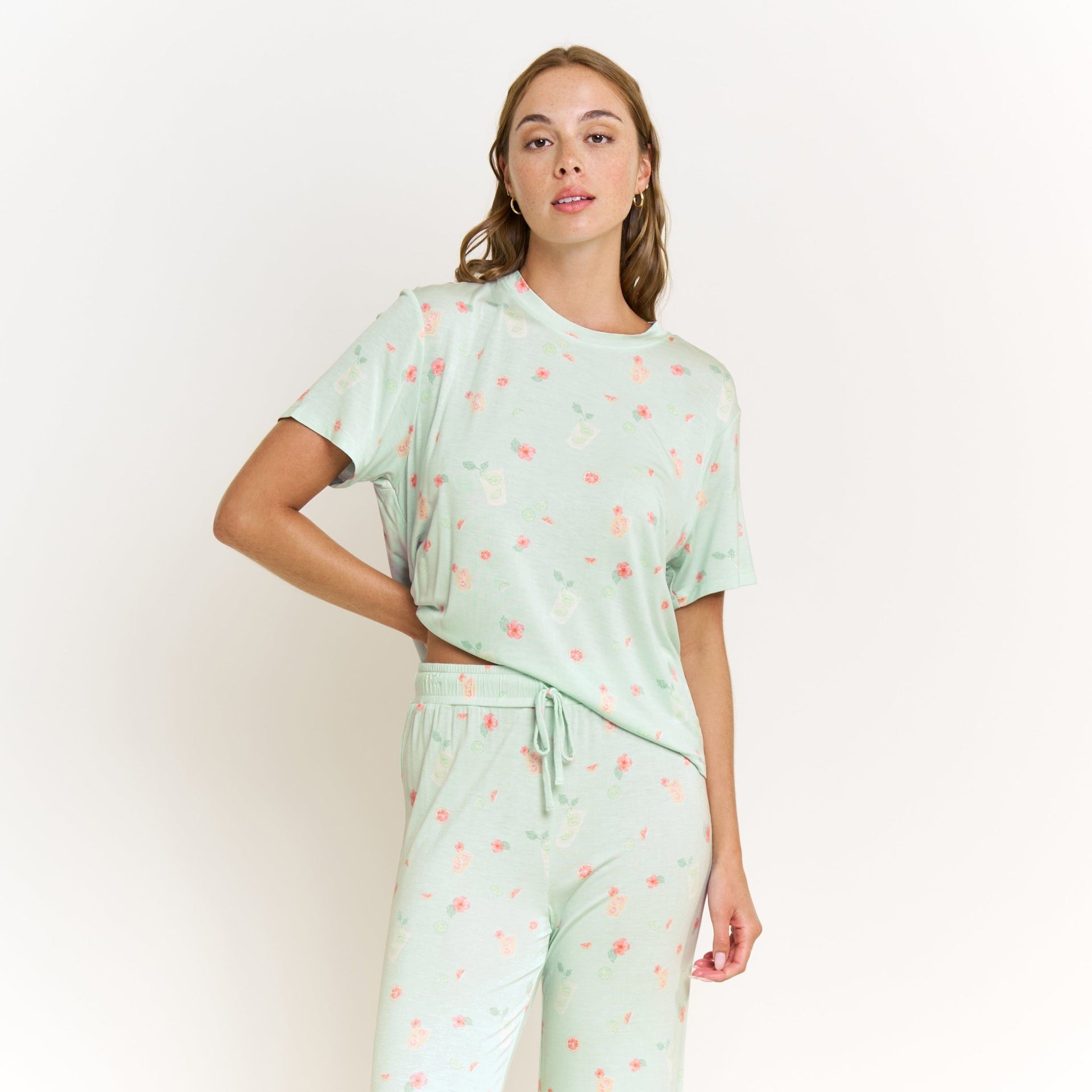 All American Tee Pant Set in Mint Mojito Bliss - Sleepwear & Loungewear -