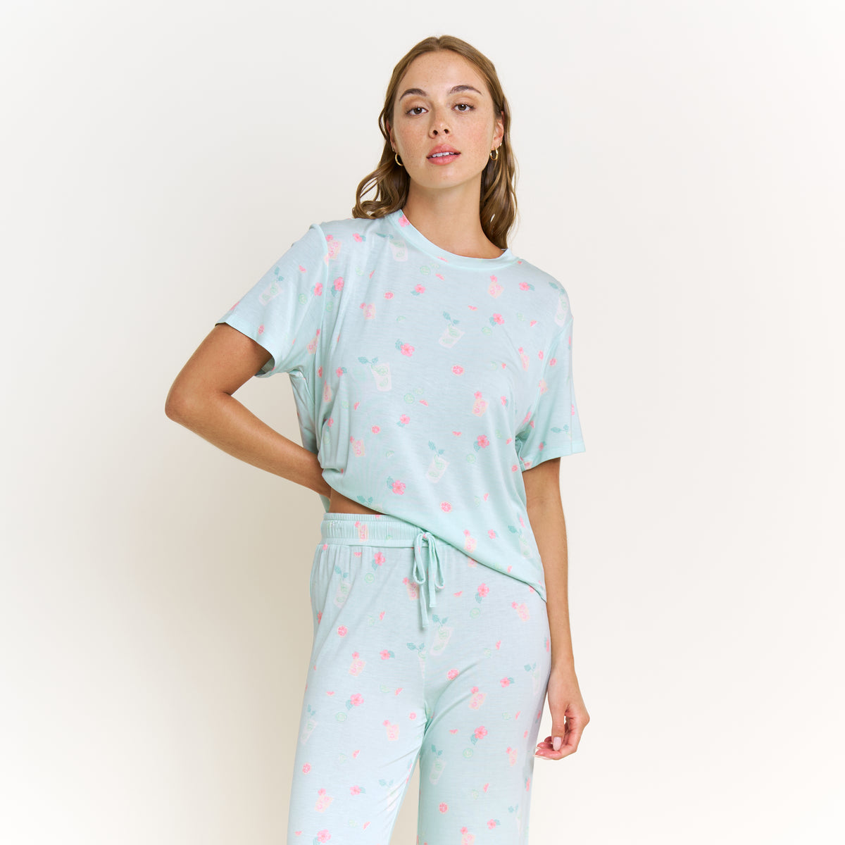 All American Tee Pant Set in Mint Mojito Bliss - Sleepwear & Loungewear -