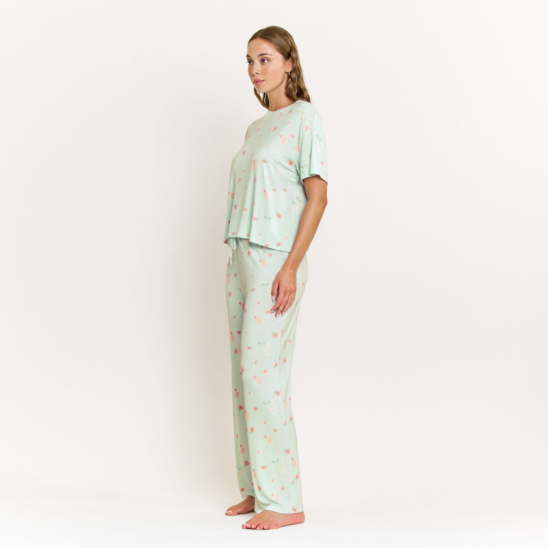 All American Tee Pant Set in Mint Mojito Bliss - Sleepwear & Loungewear -