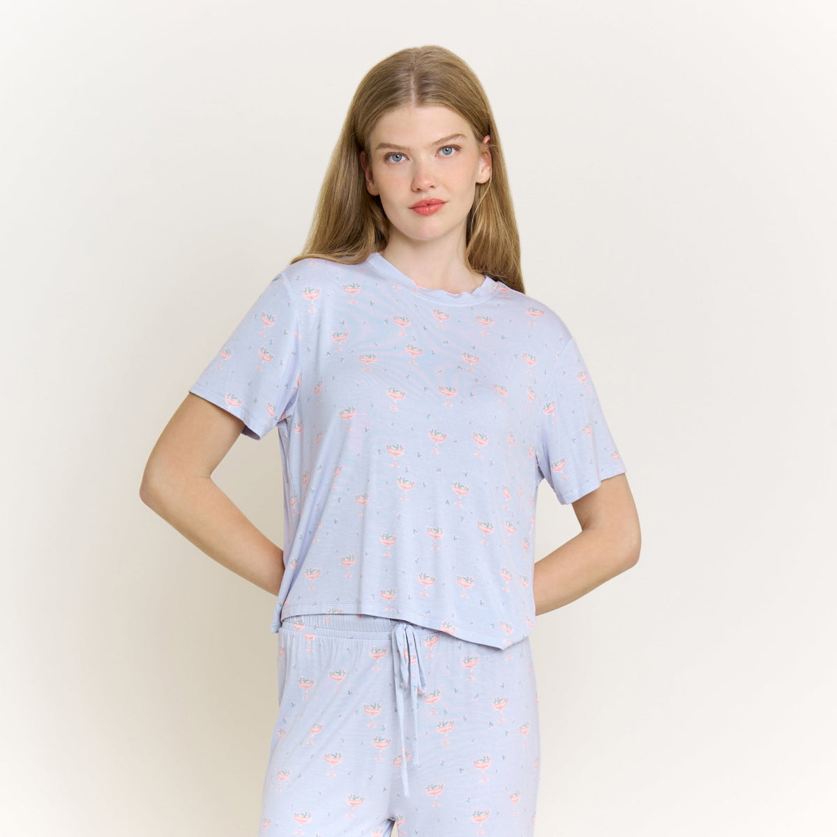 All American Tee Pant Set in Moonbeam Rosé - Sleepwear & Loungewear -