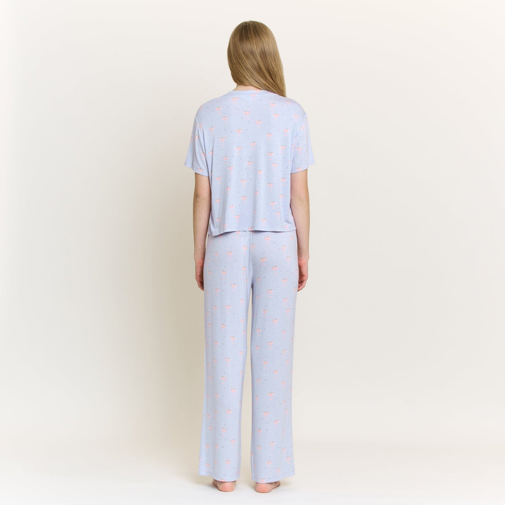 All American Tee Pant Set in Moonbeam Rosé - Honeydew - XS